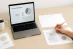real panoramic desk scene showing personal branding planning